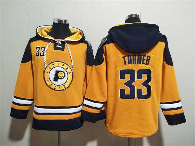 Men's Indiana Pacers #33 Myles Turner Yellow Lace-Up Pullover Hoodie,We sell and wholesale Men's Indiana Pacers #33 Myles Turner Yellow Lace-Up Pullover Hoodie on line form chian!
